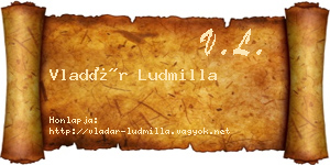 Vladár Ludmilla névjegykártya